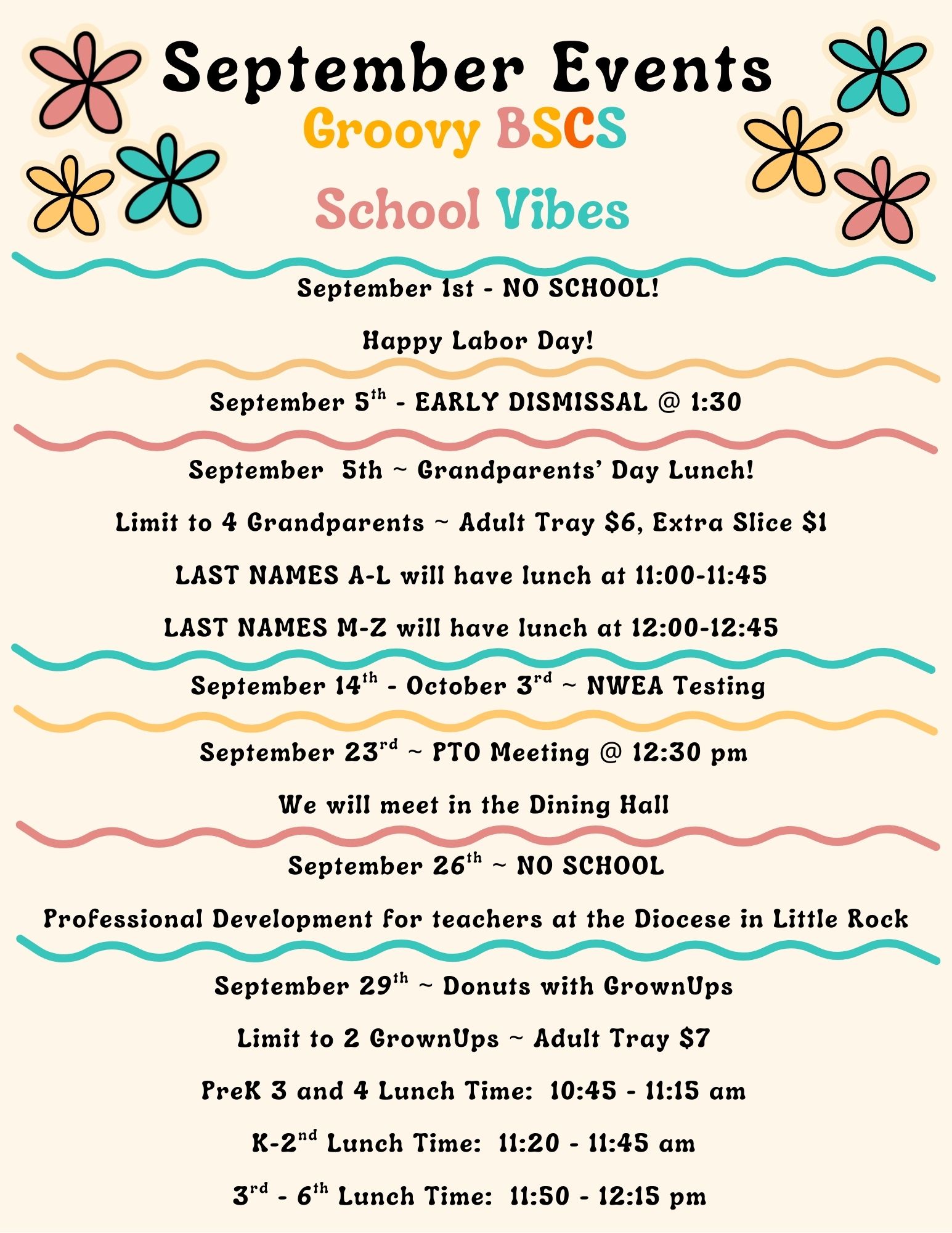 SEPTEMBER EVENTS 2025-2026